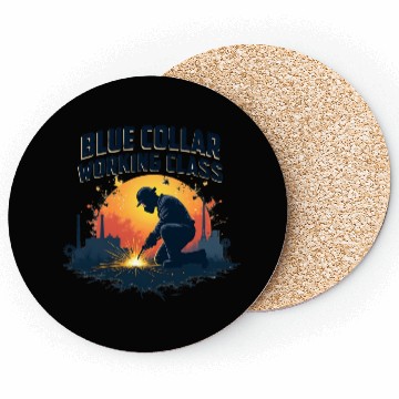 Discover Proud Blue Collar Working Class Welding Coasters