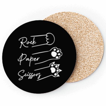 Discover Rock Paper Scissors Cute cat lover Coasters