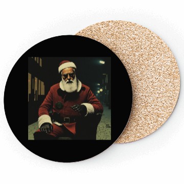 Discover Santa Goes Cyberpunk Coasters