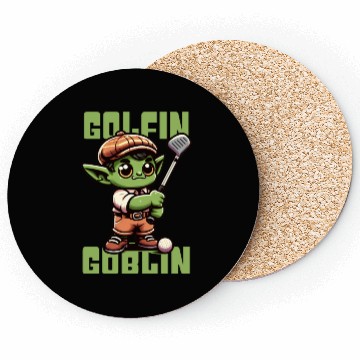 Discover Golfing Goblin Funny Golf Coasters