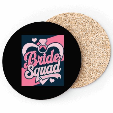 Discover Bride Squad Bachelorette Celebrate wedding Party Coasters