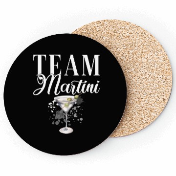 Discover Team Martini Cocktail Bartender Coasters