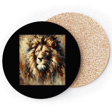 Discover Abstract Lion Face Coasters