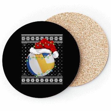 Discover Volleyball Player Ugly Christmas Coasters
