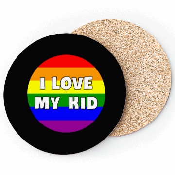 Discover I Love My Kid, Rainbow Version Coasters
