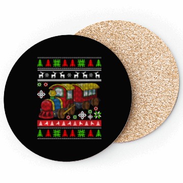 Discover Christmas Kids Train Coasters