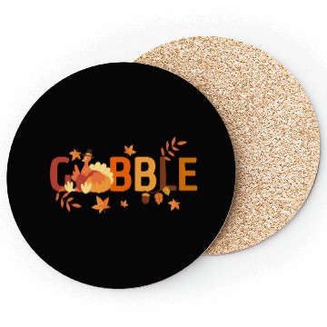 Discover GOBBLE TURKEY PODIATRIST FUNNY THANKSGIVING Coasters
