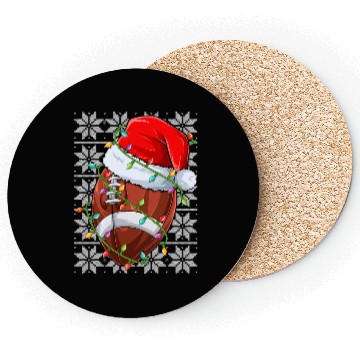 Discover American Football Christmas Lights Coasters
