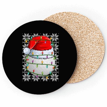Discover Golf Christmas Lights Coasters