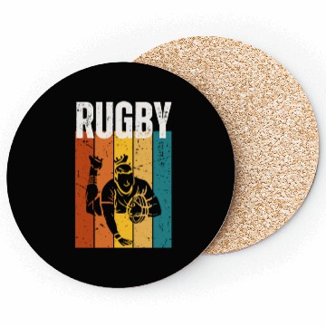 Discover Rugby Player Vintage Retro 70s Design Rugby Coasters