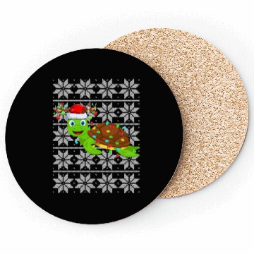 Discover Sea Turtle Christmas Lights Coasters