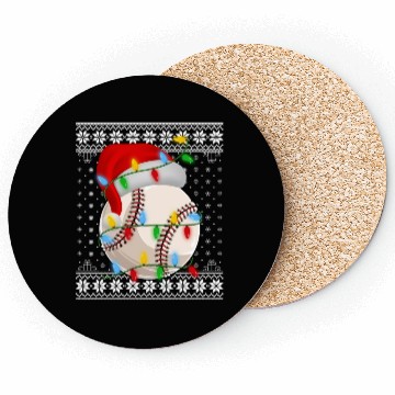Discover Baseball Christmas Coasters