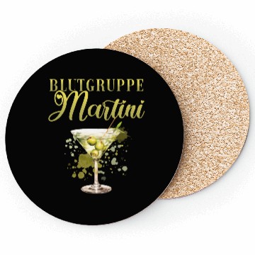 Discover Blutgruppe Martini Cocktail Bartender Coasters
