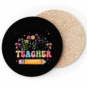 Discover Teacher Wildflowers Coasters