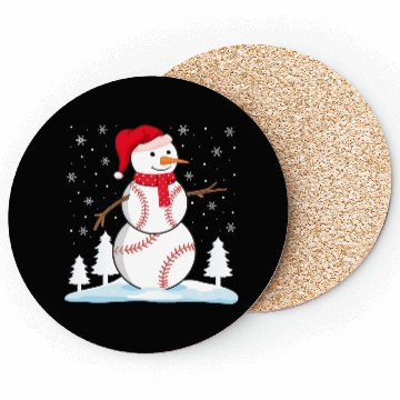 Discover Baseball Snowman Coasters