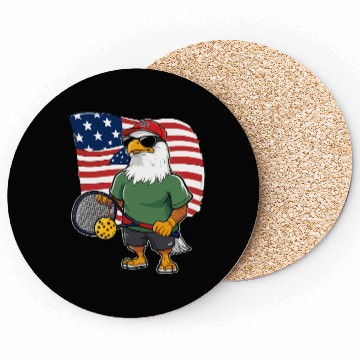 Discover US Flag Pickleball Eagle Coasters