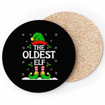 Discover The Oldest Elf Funny Christmas Coasters