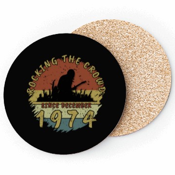 Discover 50th birthday Rocking this planet GIT 12/1974 Coasters