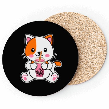 Discover strawberry cat Coasters