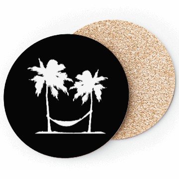 Discover Hammock Sleeping Under 2 Palm Trees Relaxing Cool Coasters