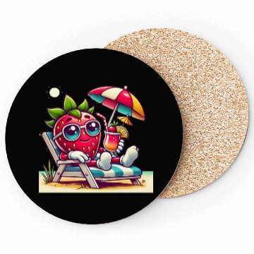 Discover Strawberry Sun Coasters