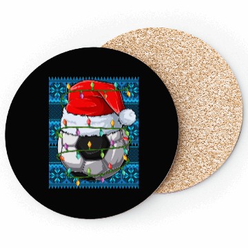 Discover Soccer Christmas Lights Coasters
