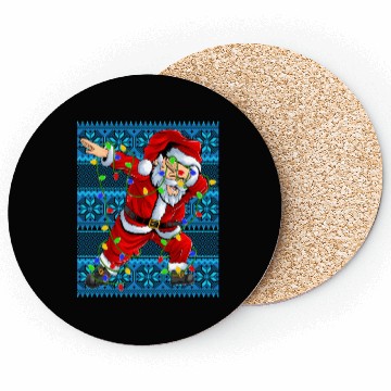 Discover Dabbing Santa Christmas Tree Lights Coasters