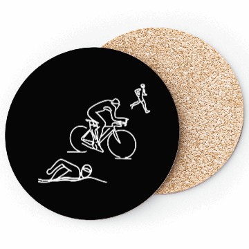 Discover Swim Bike Run Coasters
