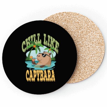Discover gift idea funny quote zen design Capybara Coasters