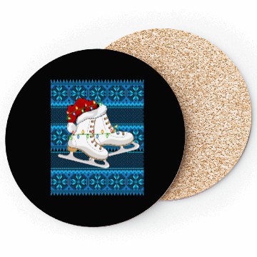 Discover Ice Skating Christmas Lights Coasters
