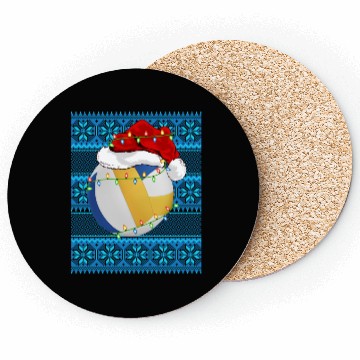 Discover Volleyball Christmas Lights Coasters