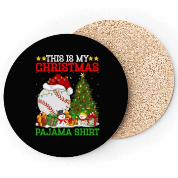 Discover Baseball Christmas Tree Lights Coasters
