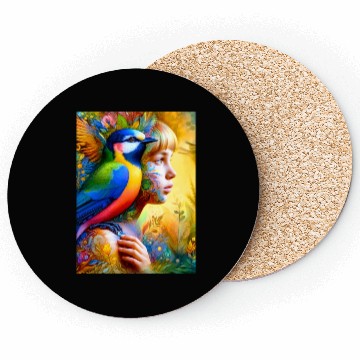 Discover Bird is girl ai image  Coasters