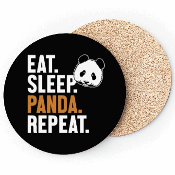 Discover Eat Sleep Panda Repeat Panda Bear Friend Giant Coasters