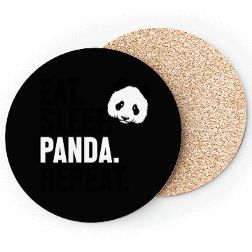 Discover Eat Sleep Panda Repeat Panda Bear Friend Giant Coasters