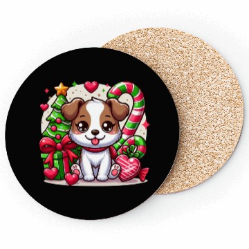 Discover FUNNY CHRISTMAS DOG Coasters