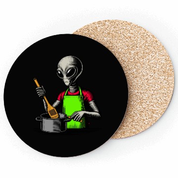 Discover Grey Alien Cook Coasters