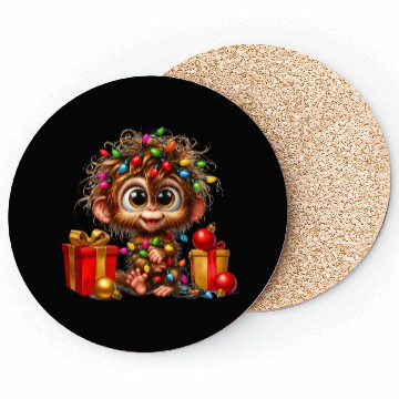 Discover Christmas Merry Christmas For Gift Monkey Coasters