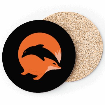 Discover Fox or Dolphin in this fun optical illusion Coasters