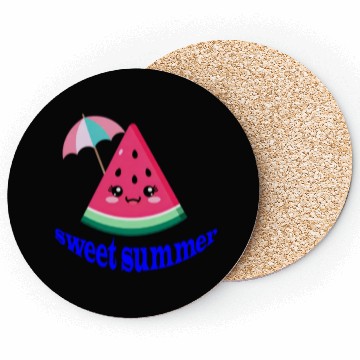 Discover Playful Watermelon Summer Design Coasters