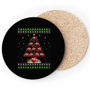 Discover Bowling Christmas Tree Coasters