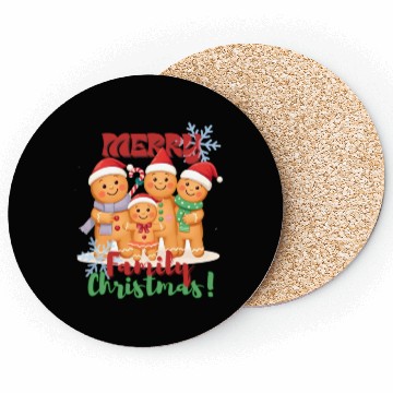 Discover Gingerbread Family Christmas Coasters