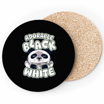 Discover Adorable Black And White Panda Bear Friend Lover Coasters