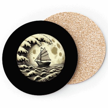 Discover Vintage Sailboat Monohull Tsunami Storm Coasters