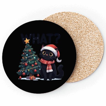 Discover FUNNY CHRISTMAS CAT Coasters