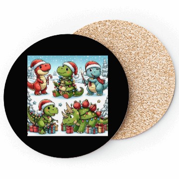 Discover Dinosaurus Christmas , gifts Coasters