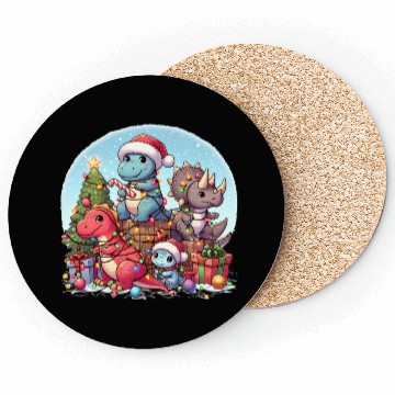Discover Dinosaurus Christmas tree Coasters
