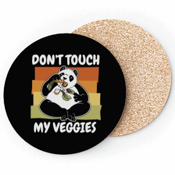 Discover Don't Touch My Veggies Panda Bear Friend Lover Coasters