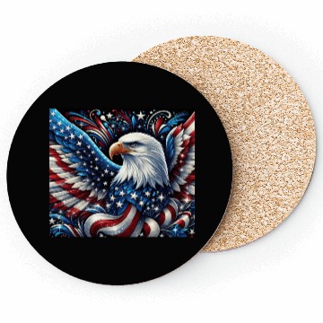 Discover Patriotic Eagle Coasters