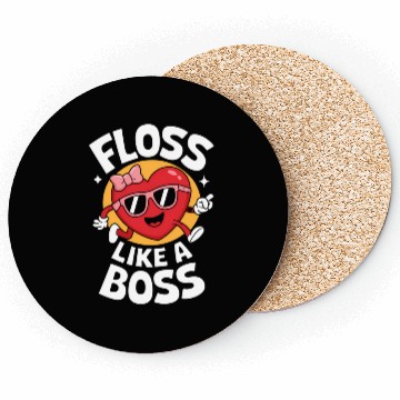 Discover Floss Like a Boss Valentines Day Girl Flossing Coasters